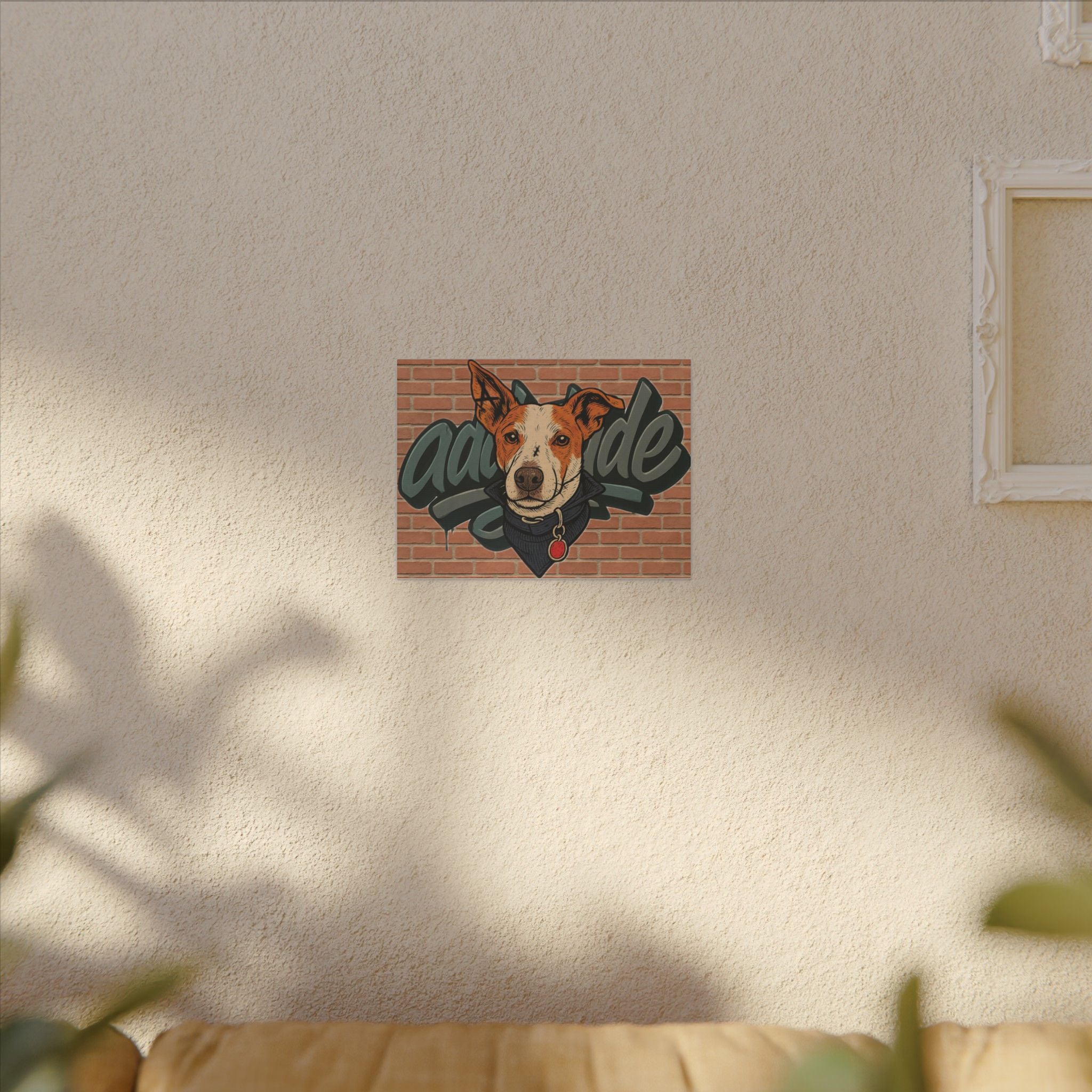 Dog Graffiti Leinwand Mauer Edition | addytude.